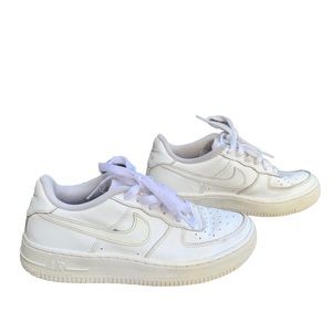 NIKE AIR FORCE 1 AF1 314192-117 Triple White Sneakers Youth Size 4.5 Women 6-6.5